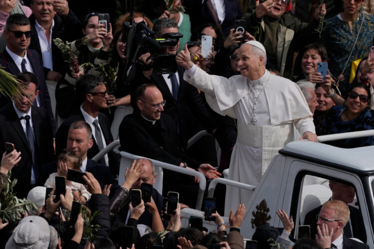 Pope Leo XIV rejects claims that God justifies war in Palm Sunday Mass message